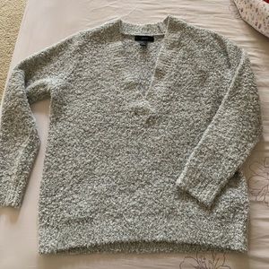 Pullover with deep v neck